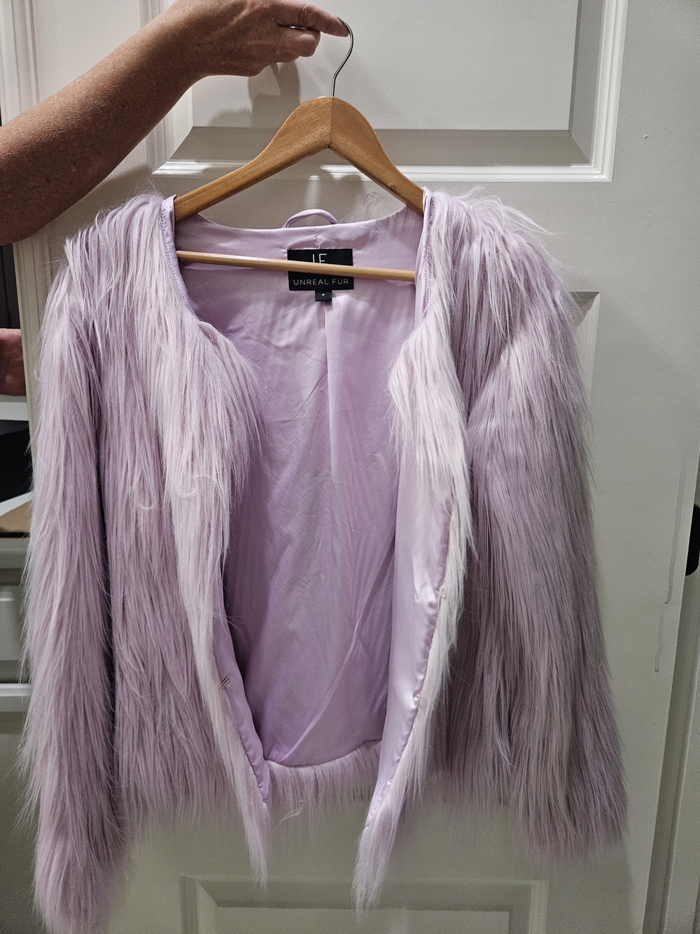 Unreal Fur Lavender Faux Fur Teddy Jacket